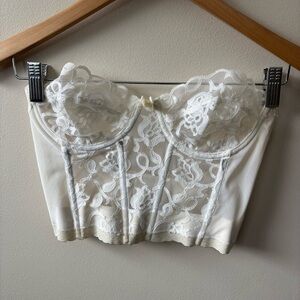 Vintage White Lace Corset